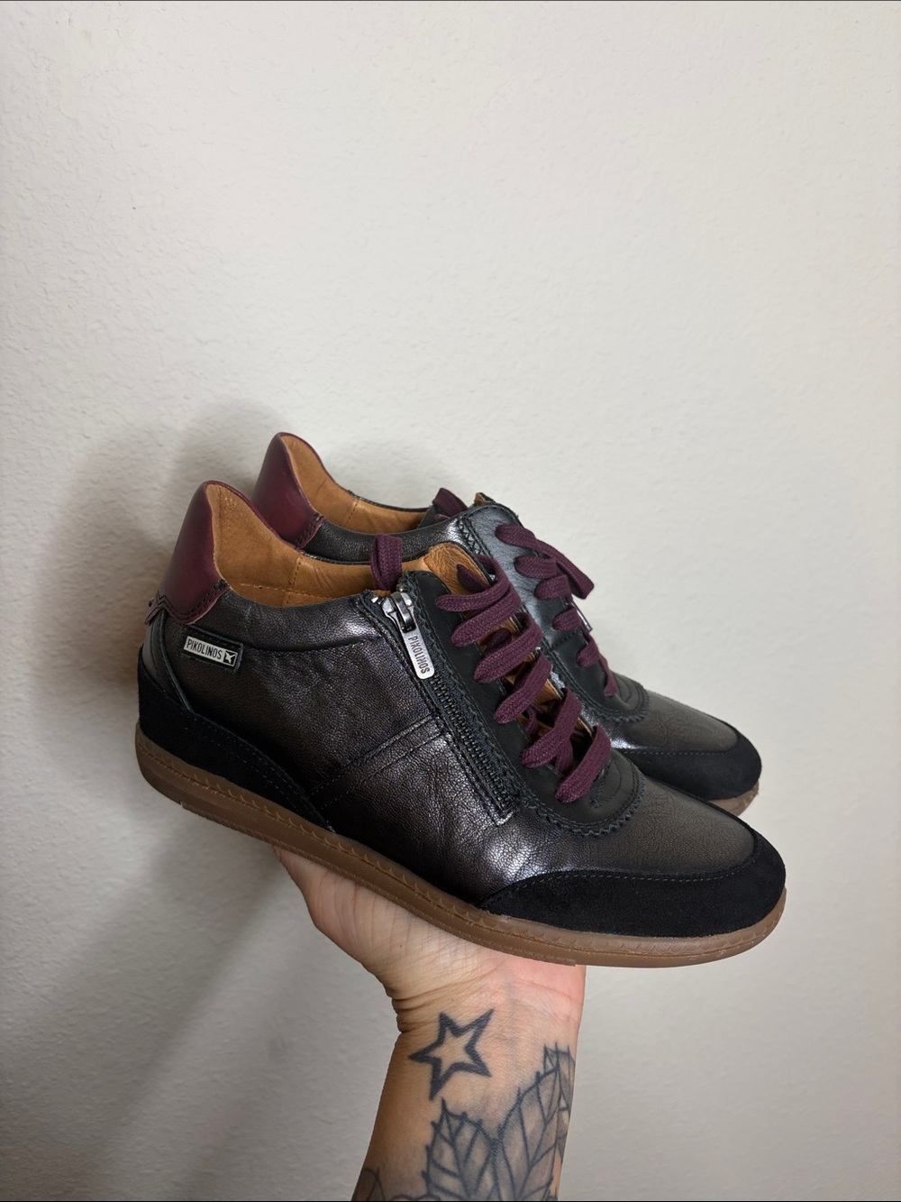Pikolinos | Women’s Leather Wedge Sneakers Size 8